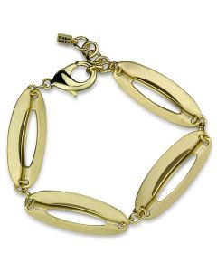JCE3941 Gold & Brush Brass Bracelet with No Stone